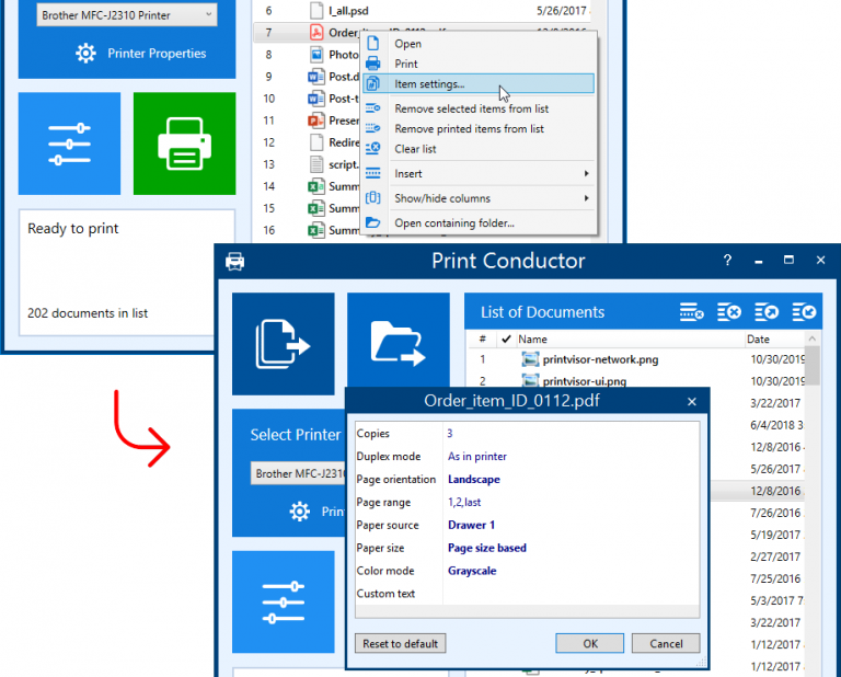 print conductor sending documents slowly