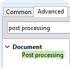 Find post processing section