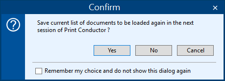 print conductor saving document list